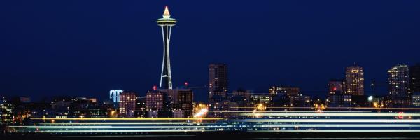 Ferry boats and Space Needle PD002 Photograph