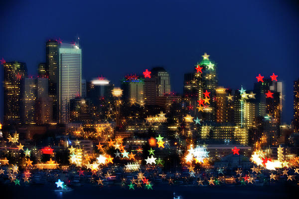 Starry Seattle B428 Photograph